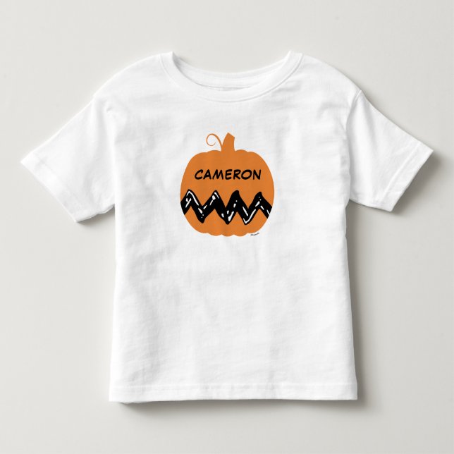 T-shirt Pour Les Tous Petits cacahuètes | Charlie Brown Orange Citrouille (Devant)