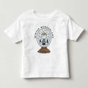 T-shirt Pour Les Tous Petits cacahuètes   Charlie Brown Snow Globe