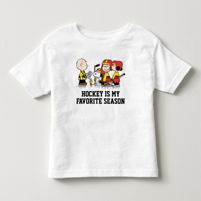 T-shirt Pour Les Tous Petits cacahuètes | Charlie Coach de hockey Brown (Devant)