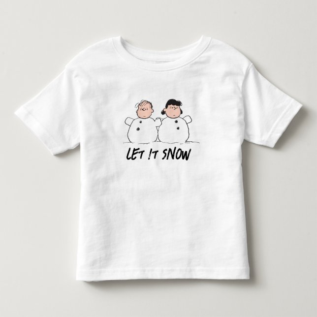 T-shirt Pour Les Tous Petits cacahuètes | Linus & Lucy Snowmen (Devant)