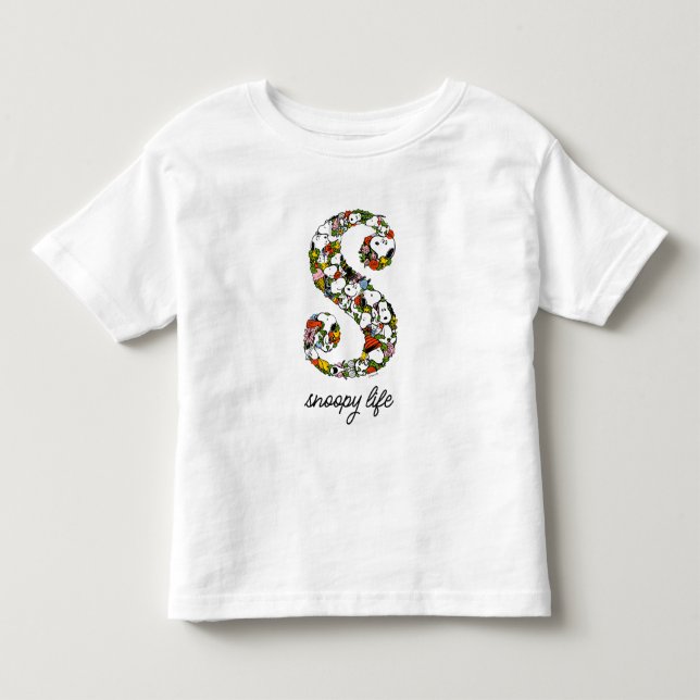T-shirt Pour Les Tous Petits cacahuètes | S est pour Snoopy (Devant)