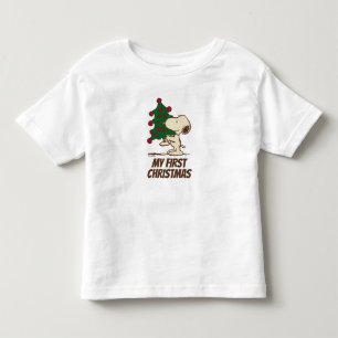 T-shirt Pour Les Tous Petits cacahuètes   Snoopy Christmas Tree