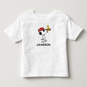 T-shirt Pour Les Tous Petits cacahuètes   Snoopy et bois de pirate