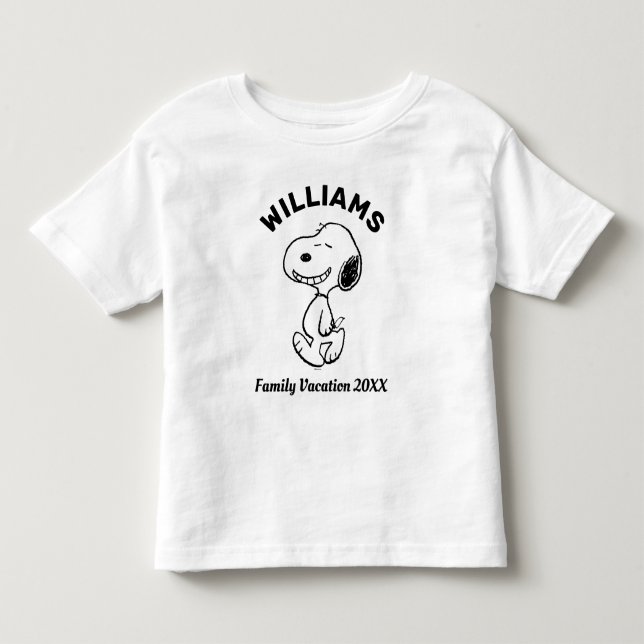 T-shirt Pour Les Tous Petits cacahuètes | Snoopy Famille Vacances (Devant)