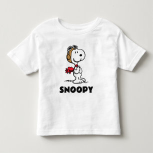 T-shirt Pour Les Tous Petits cacahuètes   Snoopy L'As Volant