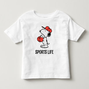 T-shirt Pour Les Tous Petits cacahuètes   Snoopy Making the Catch
