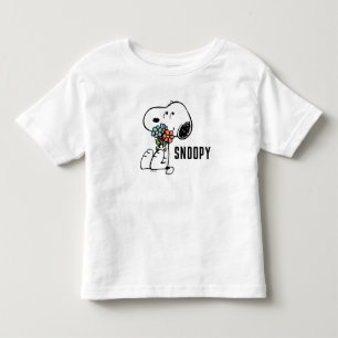 T-shirt Pour Les Tous Petits cacahuètes   Snoopy Stop & Smell the Flowers