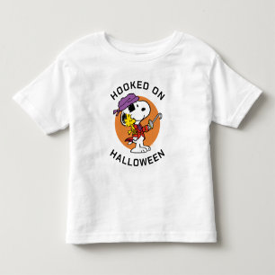 T-shirt Pour Les Tous Petits cacahuètes   Snoopy & Woodstock accroché à Hallowe