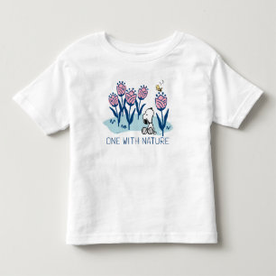 T-shirt Pour Les Tous Petits cacahuètes   Snoopy & Woodstock Flower Garden