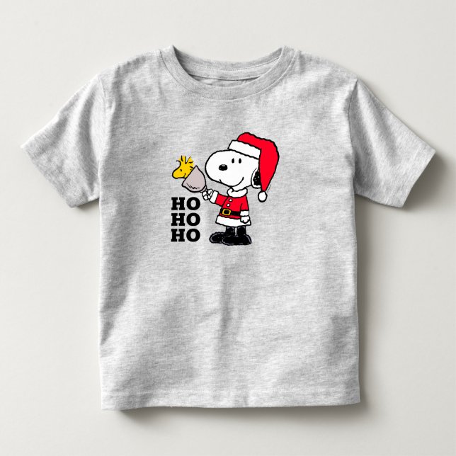 T-shirt Pour Les Tous Petits cacahuètes | Snoopy & Woodstock Ho Ho Ho (Devant)