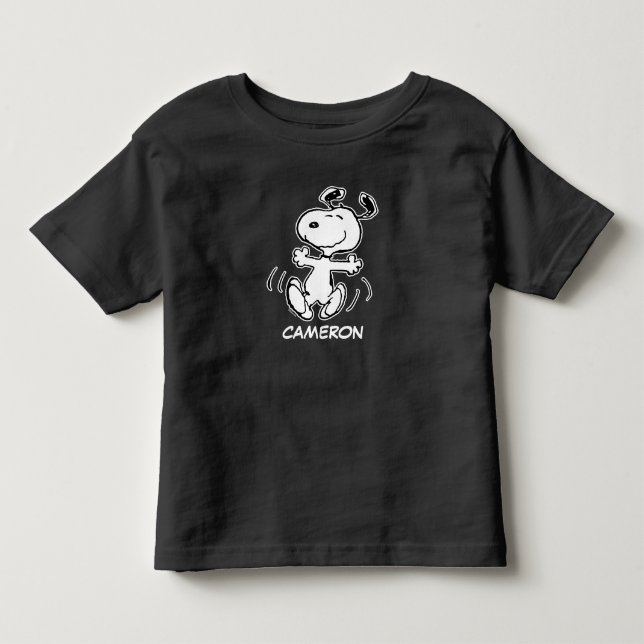 T-shirt Pour Les Tous Petits cacahuètes | Une Danse Heureuse Snoopy (Devant)