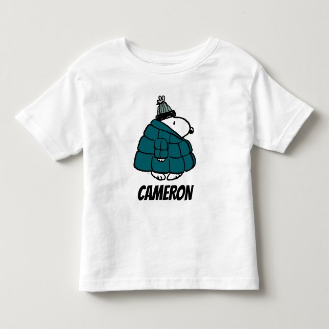 T-shirt Pour Les Tous Petits cacahuètes | Veste Snoopy Winter Puffer (Devant)