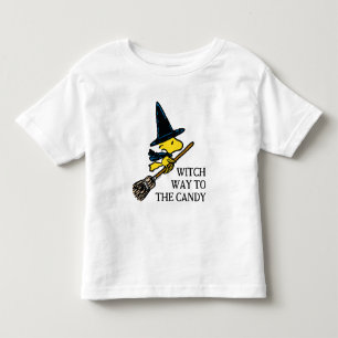 T-shirt Pour Les Tous Petits cacahuètes   Woodstock Halloween Witch