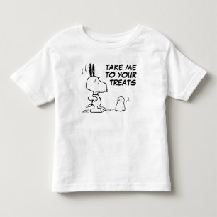 T-shirt Pour Les Tous Petits cacahuètes   Woodstock Scares Snoopy