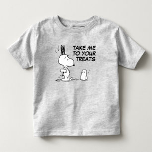 T-shirt Pour Les Tous Petits cacahuètes   Woodstock Scares Snoopy