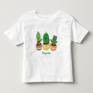 T-shirt Pour Les Tous Petits Cactus trio chantante mignonne dessin animé