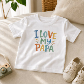 T-shirt Pour Les Tous Petits Cadeau de la fête des pères aquarelle pour les enf