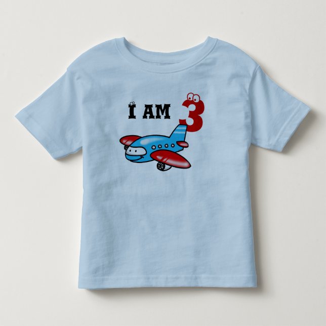 T-shirt Pour Les Tous Petits cadeau garçon de 3e anniversaire ( avion ) (Devant)