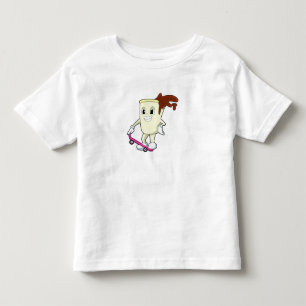 T-shirt Pour Les Tous Petits Café en patinage avec skateboard