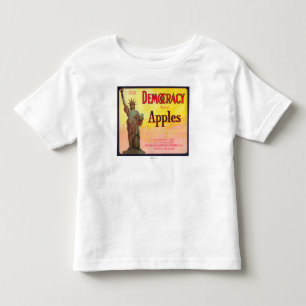 T-shirt Pour Les Tous Petits Caisse LabelDufur d'Apple de démocratie, OU
