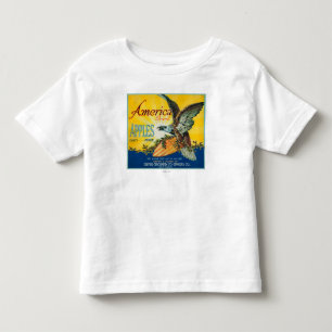 T-shirt Pour Les Tous Petits Caisse LabelDufur de l'Amérique Apple, OU