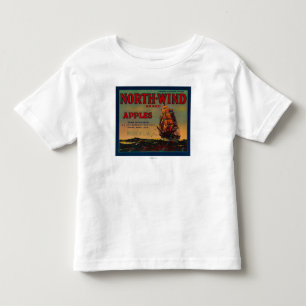 T-shirt Pour Les Tous Petits Caisse LabelYakima, WA d'Apple de vent du nord