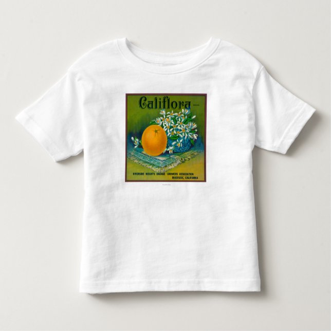 T-shirt Pour Les Tous Petits Califlora LabelRiverside orange, CA (Devant)