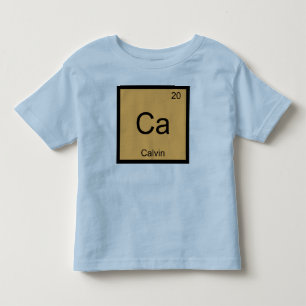 T-shirt Pour Les Tous Petits Calvin Nom Chimie Élément Tableau périodique