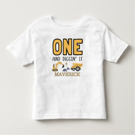 T-shirt Pour Les Tous Petits Camion à benne basculante Construction Yellow Boys