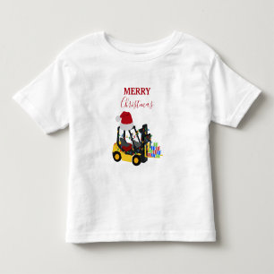 T-shirt Pour Les Tous Petits Camion chariot élévateur de Noël