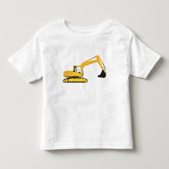 T-shirt Pour Les Tous Petits Camion de construction de l'excavateur (Devant)