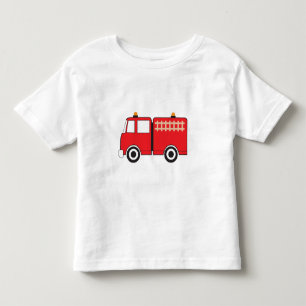 T-shirt Pour Les Tous Petits Camion feu rouge