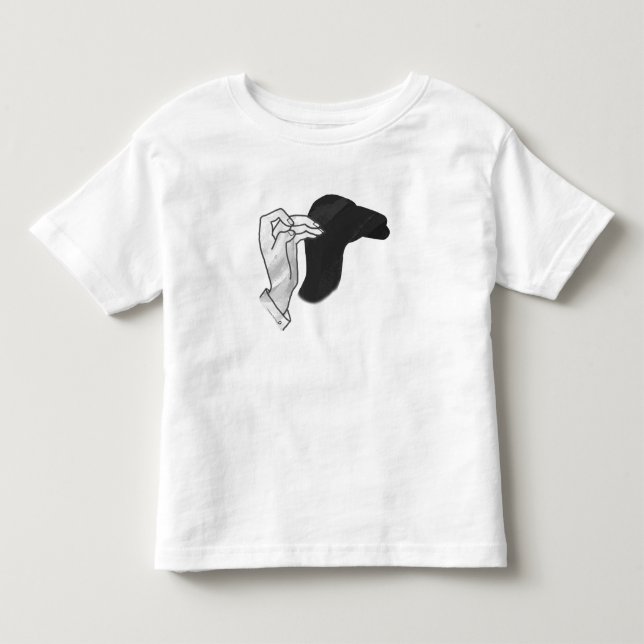 T-shirt Pour Les Tous Petits Camion Silhouette à la main (Devant)