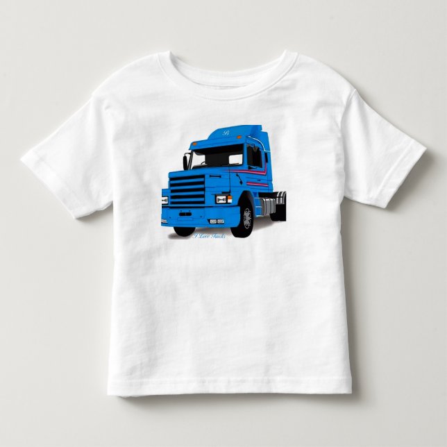 T-shirt Pour Les Tous Petits Camion Toddler T-Shir (Devant)