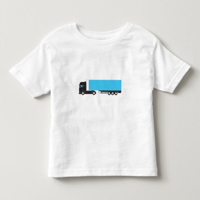 T-shirt Pour Les Tous Petits Camions de transport de semi-remorques (Devant)