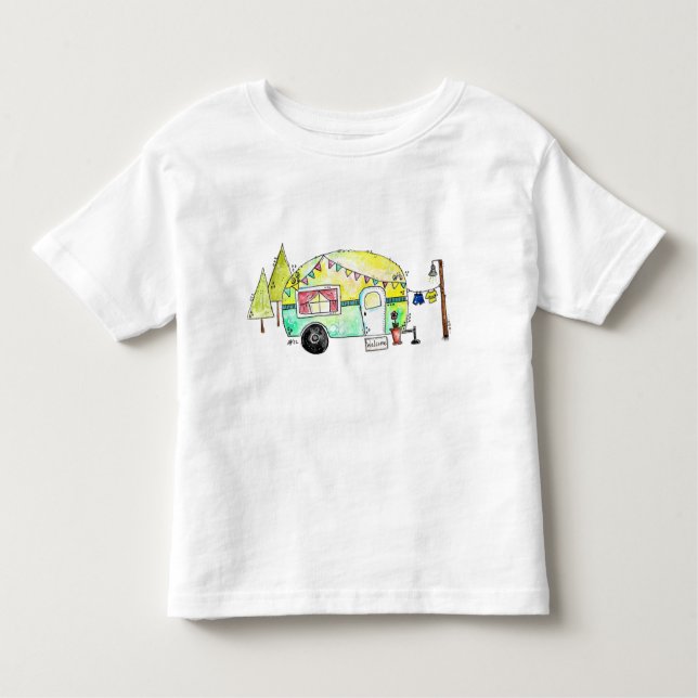 T-shirt Pour Les Tous Petits Camper Joli Rétro (Devant)
