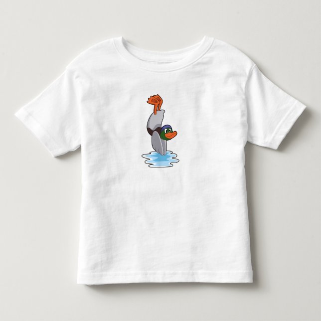 T-shirt Pour Les Tous Petits Canard avec stand dans l'eau.PNG (Devant)