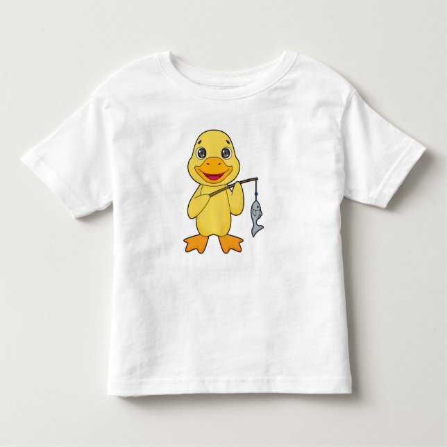 T-shirt Pour Les Tous Petits Canard de pêche de canard (Devant)