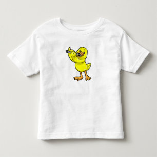 T-shirt Pour Les Tous Petits Canard en musique avec Flûte