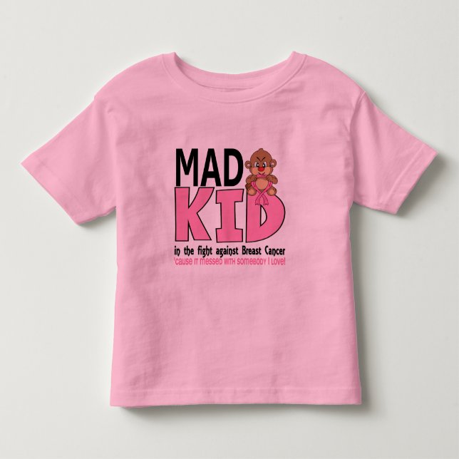 T-shirt Pour Les Tous Petits Cancer du sein fou d'enfant (Devant)