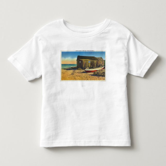 T-shirt Pour Les Tous Petits Cape Cod, MassachusettsView d'un homard Shack (Devant)