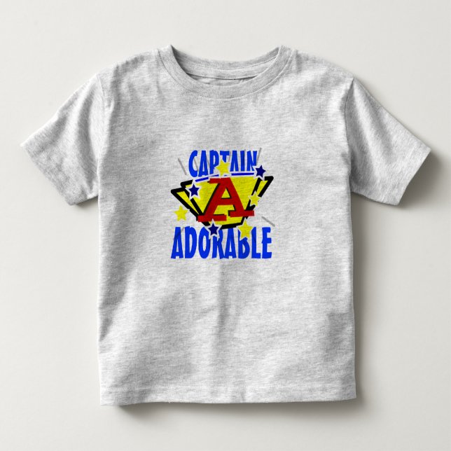 T-shirt Pour Les Tous Petits Capitaine Adorable Cute Toddler Tee (Devant)