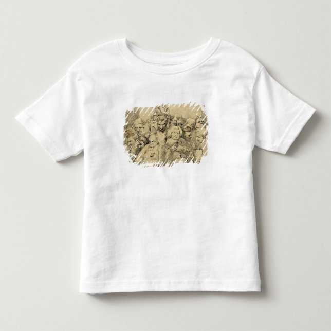 T-shirt Pour Les Tous Petits Caractères littéraires assemblés autour du (Devant)