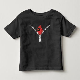 T-shirt Pour Les Tous Petits Cardinal Rouge Mignon Oiseau Regard