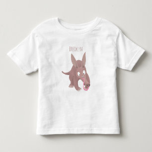 T-shirt Pour Les Tous Petits Caricature amusante de Aardvark