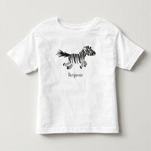 T-shirt Pour Les Tous Petits Caricature amusante de zèbre