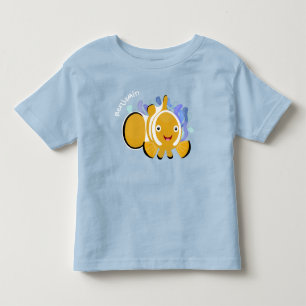 T-shirt Pour Les Tous Petits Caricature d'anénome de poisson clown joli