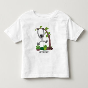 T-shirt Pour Les Tous Petits Caricature de bande de gibbon joyeux