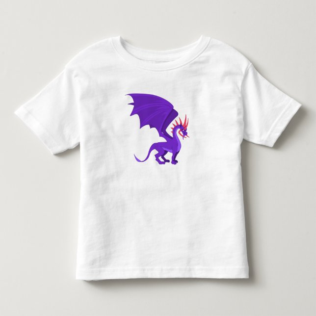 T-shirt Pour Les Tous Petits Caricature de dragon violet (Devant)