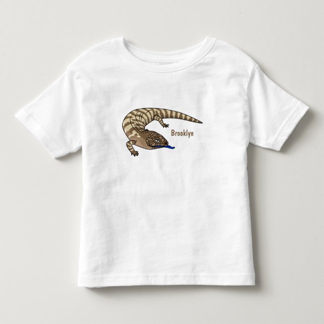 T-shirt Pour Les Tous Petits Caricature de lézard rouge (Devant)